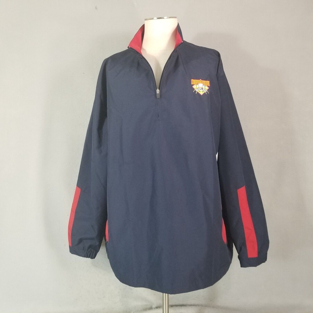 Cooperstown Windbreaker Men 2XL Blue Dreams Park Pullover Jacket Sports MBL